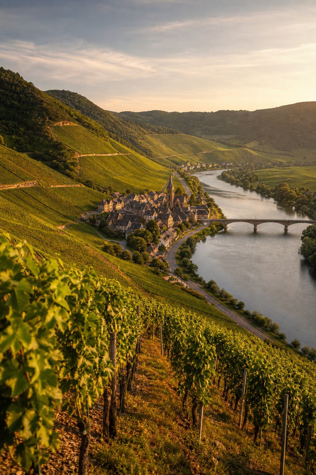 Moselweinberge und Flussschleife